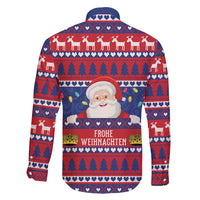 Liechtenstein Christmas Family Matching Off Shoulder Short Dress and Hawaiian Shirt Frohe Weihnachten Der Weihnachtsmann - Wonder Print Shop