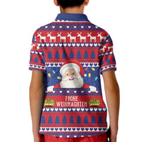 Liechtenstein Christmas Kid Polo Shirt Frohe Weihnachten Der Weihnachtsmann - Wonder Print Shop