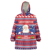 Liechtenstein Christmas Wearable Blanket Hoodie Frohe Weihnachten Der Weihnachtsmann - Wonder Print Shop