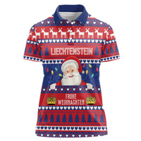 Liechtenstein Christmas Women Polo Shirt Frohe Weihnachten Der Weihnachtsmann - Wonder Print Shop