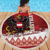Austria Christmas Eagle Beach Blanket Frohe Weihnachten - Wonder Print Shop