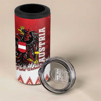 Austria Christmas Eagle 4 in 1 Can Cooler Tumbler Frohe Weihnachten - Wonder Print Shop