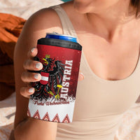 Austria Christmas Eagle 4 in 1 Can Cooler Tumbler Frohe Weihnachten - Wonder Print Shop