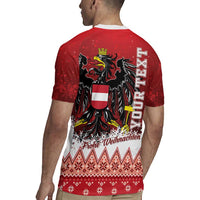 Personalized Austria Christmas Eagle Rugby Jersey Frohe Weihnachten - Wonder Print Shop