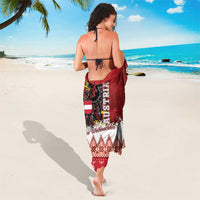 Austria Christmas Eagle Sarong Frohe Weihnachten - Wonder Print Shop