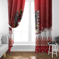 Austria Christmas Eagle Window Curtain Frohe Weihnachten - Wonder Print Shop