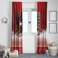 Austria Christmas Eagle Window Curtain Frohe Weihnachten - Wonder Print Shop
