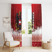 Austria Christmas Eagle Window Curtain Frohe Weihnachten - Wonder Print Shop