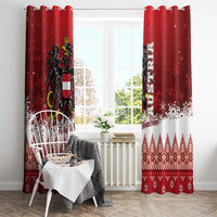 Austria Christmas Eagle Window Curtain Frohe Weihnachten - Wonder Print Shop