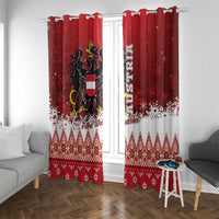 Austria Christmas Eagle Window Curtain Frohe Weihnachten - Wonder Print Shop