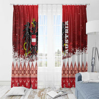 Austria Christmas Eagle Window Curtain Frohe Weihnachten - Wonder Print Shop