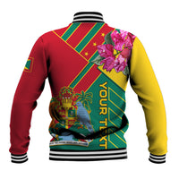 Grenada Baseball Jacket Gwenad Bougainvillea Special Version - Wonder Print Shop
