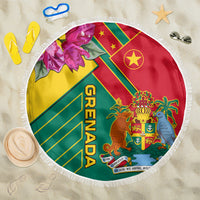 Grenada Beach Blanket Gwenad Bougainvillea Special Version - Wonder Print Shop