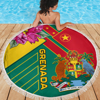 Grenada Beach Blanket Gwenad Bougainvillea Special Version - Wonder Print Shop