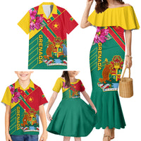Grenada Family Matching Mermaid Dress and Hawaiian Shirt Gwenad Bougainvillea Special Version - Wonder Print Shop