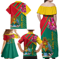 Grenada Family Matching Off Shoulder Maxi Dress and Hawaiian Shirt Gwenad Bougainvillea Special Version - Wonder Print Shop