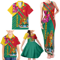 Grenada Family Matching Tank Maxi Dress and Hawaiian Shirt Gwenad Bougainvillea Special Version - Wonder Print Shop
