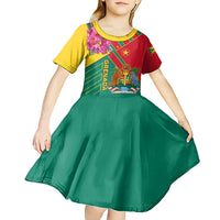 Grenada Kid Short Sleeve Dress Gwenad Bougainvillea Special Version - Wonder Print Shop