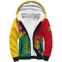 Grenada Sherpa Hoodie Gwenad Bougainvillea Special Version - Wonder Print Shop