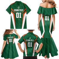 Custom Saudi Arabia Cricket Family Matching Mermaid Dress and Hawaiian Shirt TeamSaudi Go Champions - Wonder Print Shop