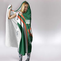 Saudi Arabia Cricket Hooded Blanket TeamSaudi Go Champions LT01