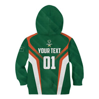 Custom Saudi Arabia Cricket Kid Hoodie TeamSaudi Go Champions - Wonder Print Shop