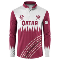 Custom Qatar Cricket Button Sweatshirt Come On Boys - Wonder Print Shop
