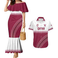 Custom Qatar Cricket Couples Matching Mermaid Dress and Hawaiian Shirt Come On Boys - Wonder Print Shop