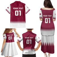 Custom Qatar Cricket Family Matching Puletasi and Hawaiian Shirt Come On Boys - Wonder Print Shop
