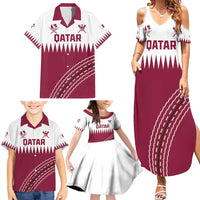 Custom Qatar Cricket Family Matching Summer Maxi Dress and Hawaiian Shirt Come On Boys - Wonder Print Shop