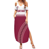 Custom Qatar Cricket Family Matching Summer Maxi Dress and Hawaiian Shirt Come On Boys - Wonder Print Shop