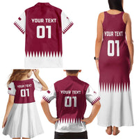 Custom Qatar Cricket Family Matching Tank Maxi Dress and Hawaiian Shirt Come On Boys - Wonder Print Shop