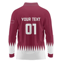 Custom Qatar Cricket Long Sleeve Polo Shirt Come On Boys - Wonder Print Shop