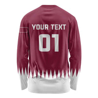 Custom Qatar Cricket Long Sleeve Shirt Come On Boys - Wonder Print Shop
