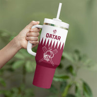 Custom Qatar Cricket Tumbler With Handle Come On Boys - Wonder Print Shop