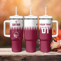Custom Qatar Cricket Tumbler With Handle Come On Boys - Wonder Print Shop