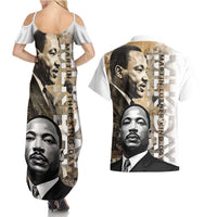 Martin Luther King Jr Day Couples Matching Summer Maxi Dress and Hawaiian Shirt MLK His Dream Still Matters - Wonder Print Shop
