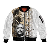 Martin Luther King Jr Day Sleeve Zip Bomber Jacket MLK His Dream Still Matters - Wonder Print Shop