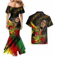 Legend Bob Birthday Couples Matching Mermaid Dress and Hawaiian Shirt The Father of Reggae - Wonder Print Shop