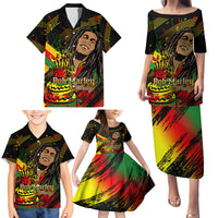 Legend Bob Birthday Family Matching Puletasi and Hawaiian Shirt The Father of Reggae - Wonder Print Shop