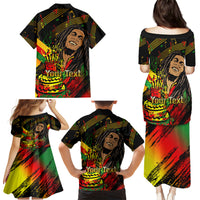 Legend Bob Birthday Family Matching Puletasi and Hawaiian Shirt The Father of Reggae - Wonder Print Shop