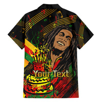 Legend Bob Birthday Family Matching Short Sleeve Bodycon Dress and Hawaiian Shirt The Father of Reggae - Wonder Print Shop