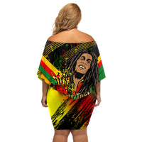 Legend Bob Birthday Off Shoulder Short Dress The Father of Reggae - Wonder Print Shop