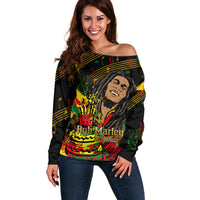Legend Bob Birthday Off Shoulder Sweater The Father of Reggae - Wonder Print Shop