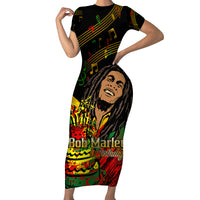 Legend Bob Birthday Short Sleeve Bodycon Dress The Father of Reggae - Wonder Print Shop