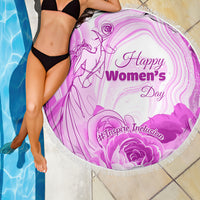 Happy International Women Day 2024 Beach Blanket Inspire Inclusion - Wonder Print Shop
