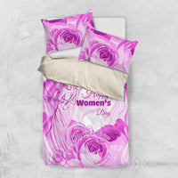 Happy International Women Day 2024 Bedding Set Inspire Inclusion - Wonder Print Shop