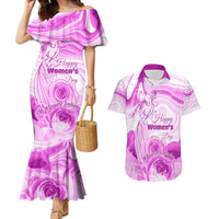 Happy International Women Day 2024 Couples Matching Mermaid Dress and Hawaiian Shirt Inspire Inclusion - Wonder Print Shop