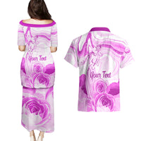 Happy International Women Day 2024 Couples Matching Puletasi and Hawaiian Shirt Inspire Inclusion - Wonder Print Shop
