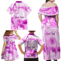 Happy International Women Day 2024 Family Matching Off Shoulder Maxi Dress and Hawaiian Shirt Inspire Inclusion - Wonder Print Shop